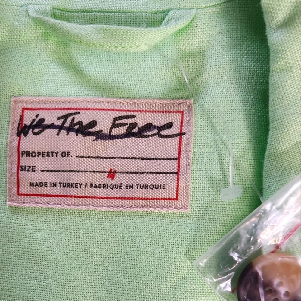 New!We The Free Lime Bright Young‎ Things Linen Vest
